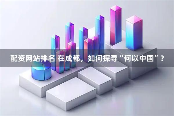 配资网站排名 在成都，如何探寻“何以中国”？